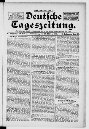 Deutsche Tageszeitung vom 12.10.1899