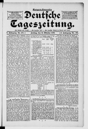 Deutsche Tageszeitung vom 13.10.1899