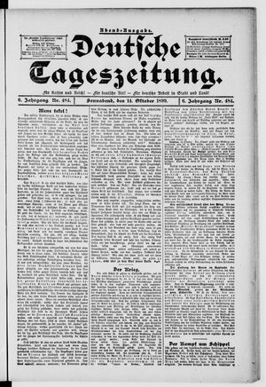 Deutsche Tageszeitung vom 14.10.1899