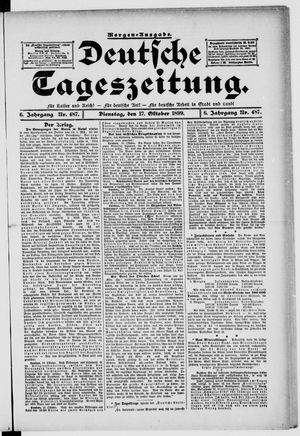 Deutsche Tageszeitung vom 17.10.1899