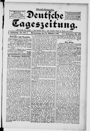 Deutsche Tageszeitung vom 19.10.1899