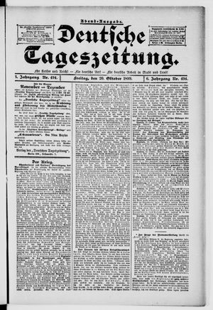 Deutsche Tageszeitung vom 20.10.1899