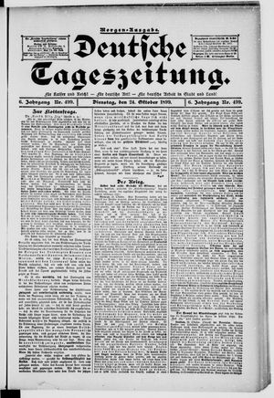 Deutsche Tageszeitung vom 24.10.1899