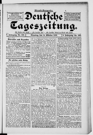 Deutsche Tageszeitung vom 24.10.1899
