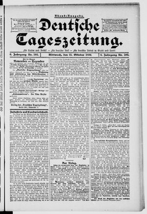 Deutsche Tageszeitung vom 25.10.1899
