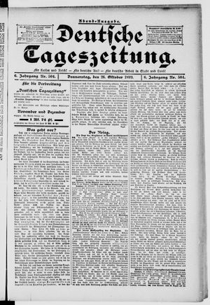 Deutsche Tageszeitung vom 26.10.1899