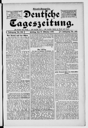 Deutsche Tageszeitung vom 27.10.1899