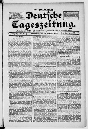 Deutsche Tageszeitung vom 28.10.1899
