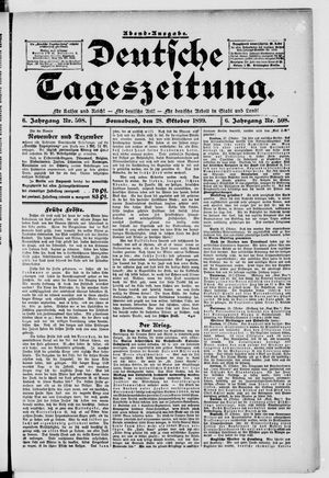 Deutsche Tageszeitung vom 28.10.1899