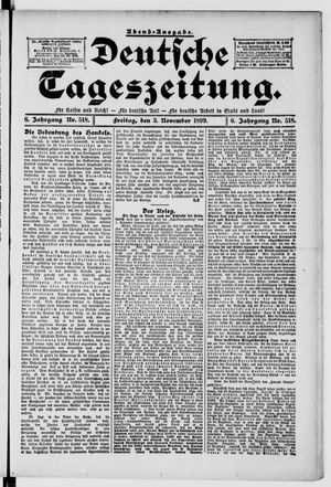 Deutsche Tageszeitung vom 03.11.1899