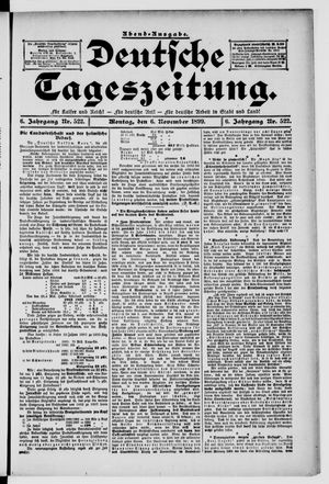 Deutsche Tageszeitung vom 06.11.1899