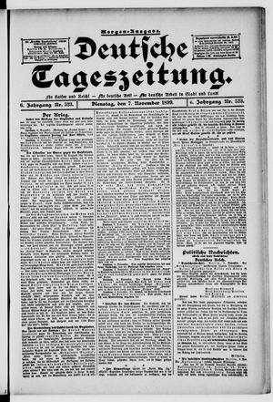 Deutsche Tageszeitung vom 07.11.1899