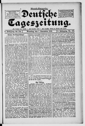 Deutsche Tageszeitung vom 07.11.1899
