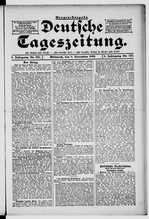 Deutsche Tageszeitung vom 08.11.1899