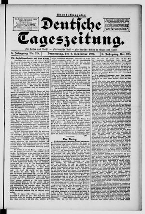 Deutsche Tageszeitung vom 09.11.1899