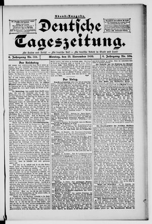 Deutsche Tageszeitung vom 13.11.1899