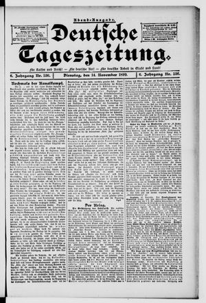 Deutsche Tageszeitung vom 14.11.1899