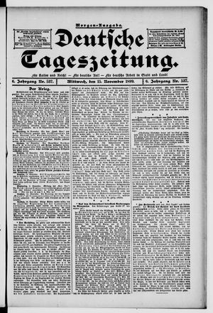 Deutsche Tageszeitung vom 15.11.1899