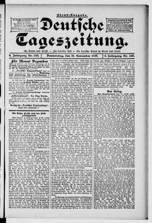 Deutsche Tageszeitung vom 16.11.1899