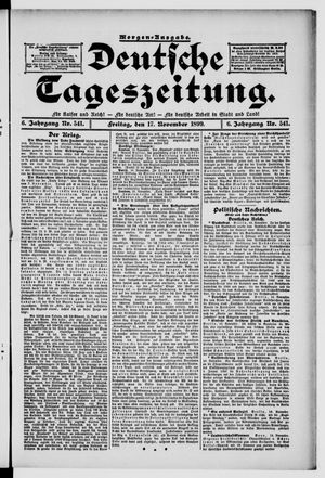 Deutsche Tageszeitung vom 17.11.1899
