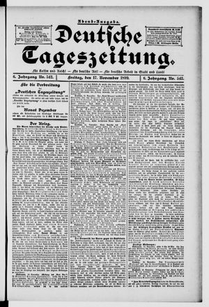 Deutsche Tageszeitung vom 17.11.1899