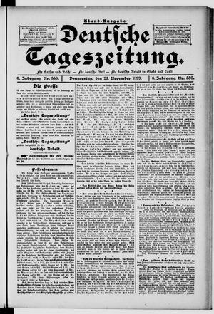 Deutsche Tageszeitung vom 23.11.1899