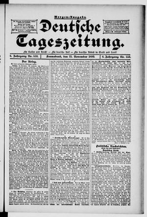 Deutsche Tageszeitung vom 25.11.1899