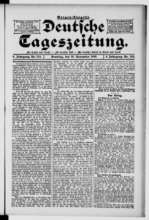 Deutsche Tageszeitung vom 26.11.1899
