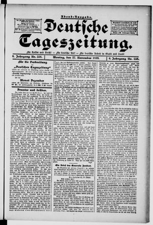 Deutsche Tageszeitung vom 27.11.1899
