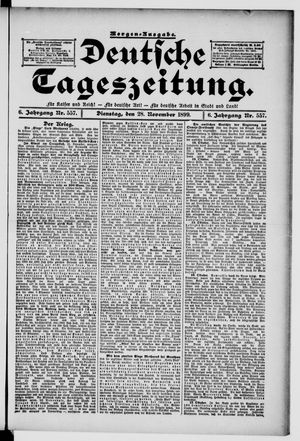 Deutsche Tageszeitung vom 28.11.1899