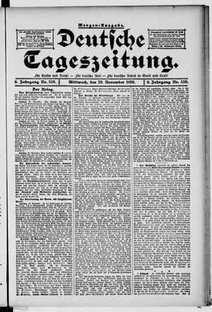 Deutsche Tageszeitung vom 29.11.1899