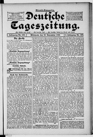 Deutsche Tageszeitung vom 29.11.1899