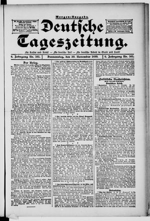 Deutsche Tageszeitung on Nov 30, 1899