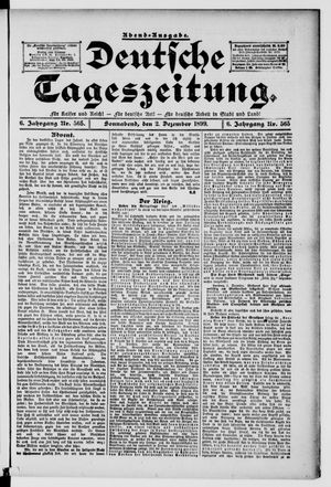 Deutsche Tageszeitung vom 02.12.1899