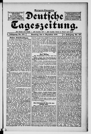 Deutsche Tageszeitung vom 03.12.1899