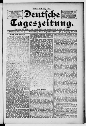 Deutsche Tageszeitung on Dec 7, 1899