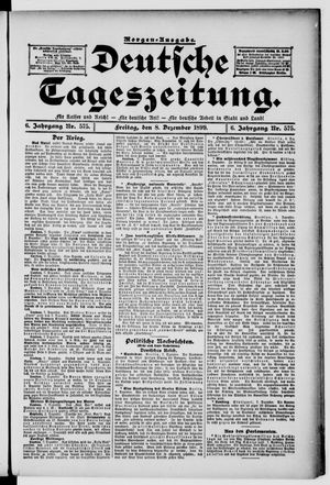 Deutsche Tageszeitung vom 08.12.1899