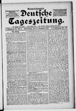 Deutsche Tageszeitung vom 14.12.1899