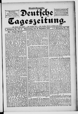 Deutsche Tageszeitung vom 14.12.1899