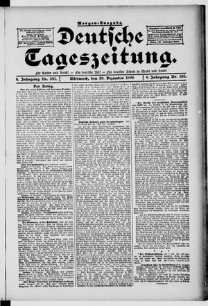 Deutsche Tageszeitung vom 20.12.1899