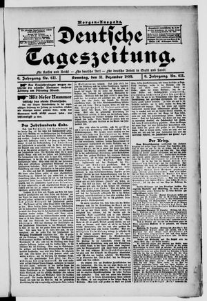 Deutsche Tageszeitung vom 31.12.1899