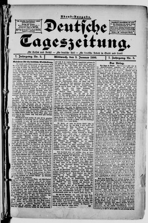 Deutsche Tageszeitung on Jan 3, 1900
