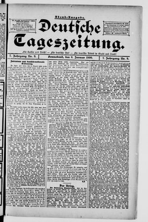 Deutsche Tageszeitung vom 06.01.1900