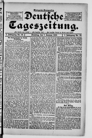 Deutsche Tageszeitung vom 07.01.1900