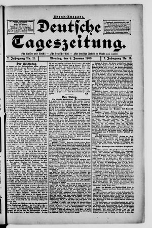 Deutsche Tageszeitung on Jan 8, 1900