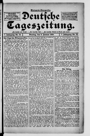 Deutsche Tageszeitung vom 09.01.1900