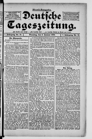 Deutsche Tageszeitung vom 09.01.1900
