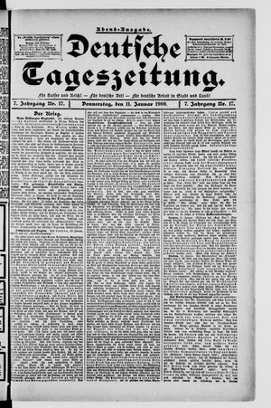 Deutsche Tageszeitung on Jan 11, 1900