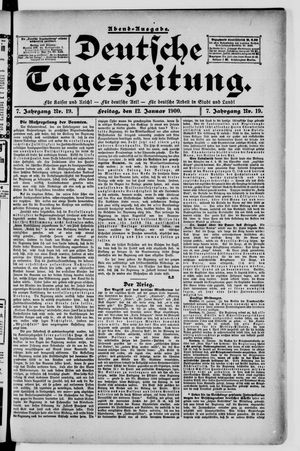 Deutsche Tageszeitung on Jan 12, 1900