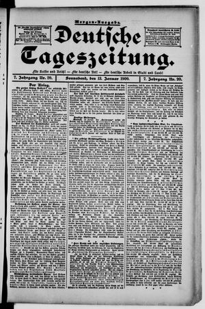 Deutsche Tageszeitung vom 13.01.1900